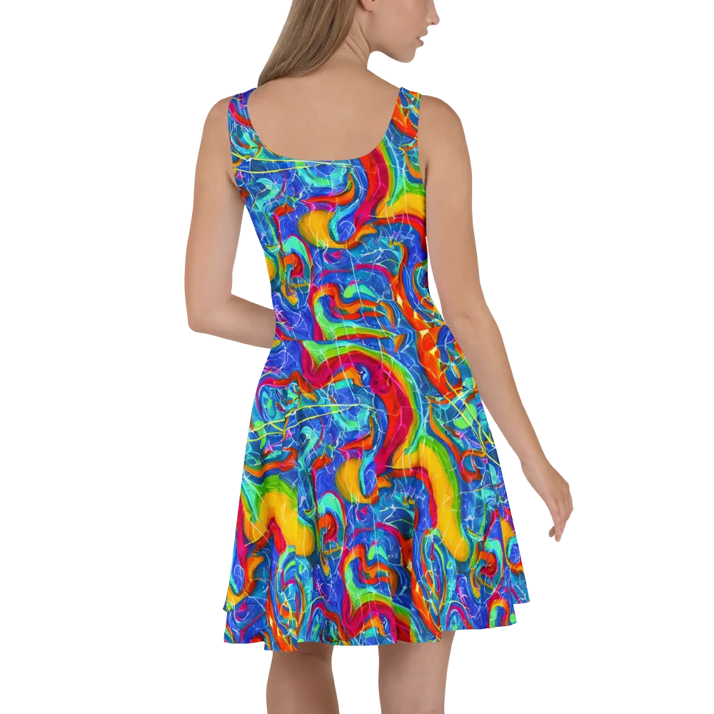 Mosaic Mirage on Skater Dress — Back
