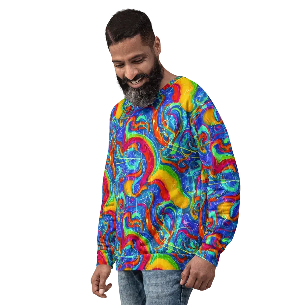 Mosaic Mirage on Sweatshirt — Left Front