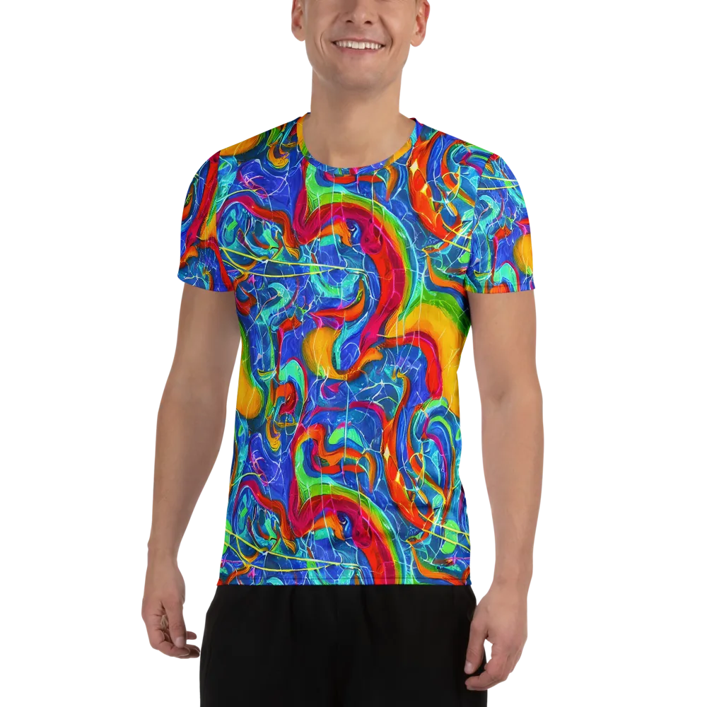 Mosaic Mirage on Men's Athletic T-Shirt — Front