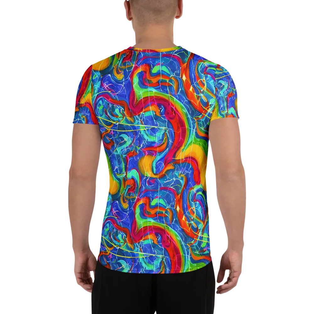 Mosaic Mirage on Men's Athletic T-Shirt — Back