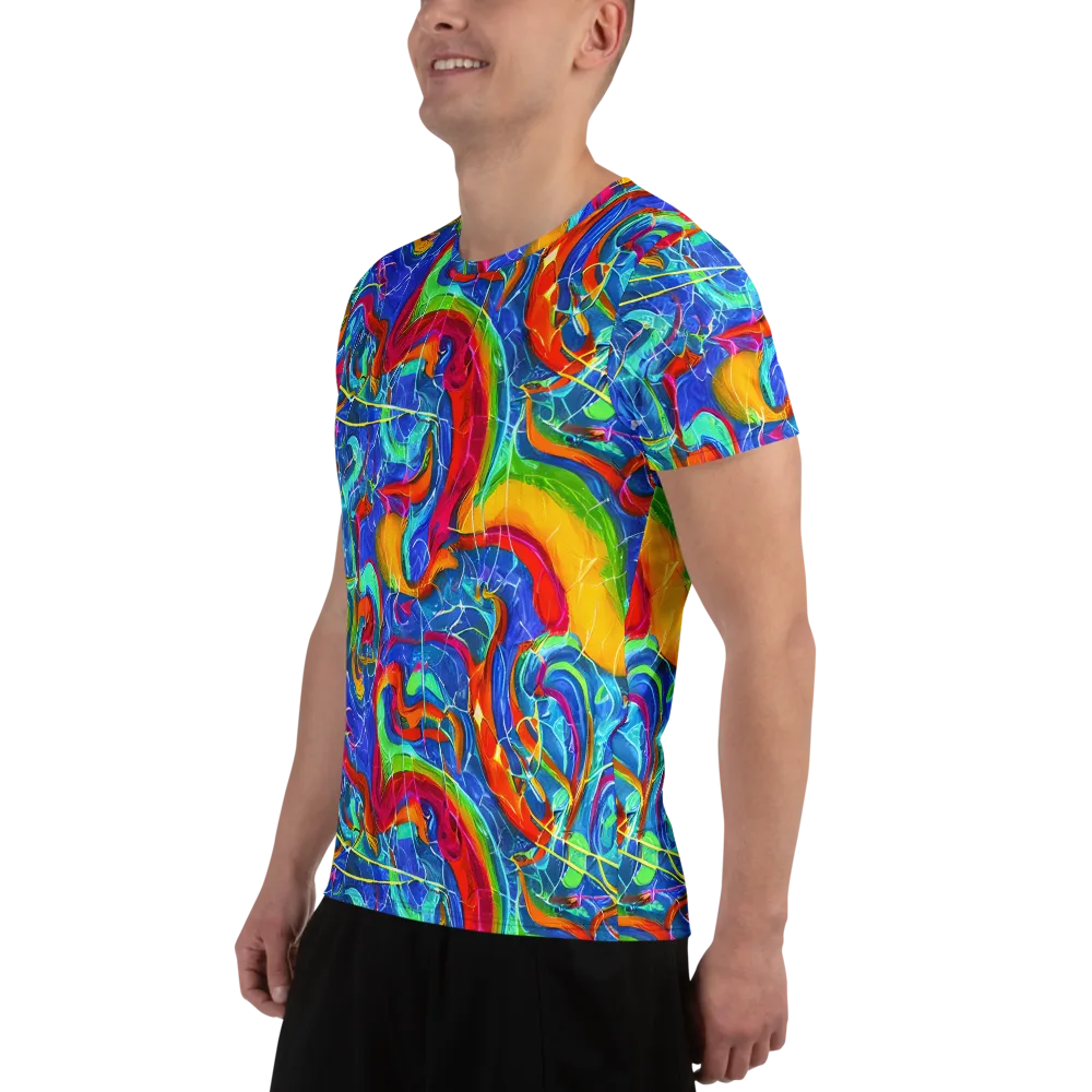 Mosaic Mirage on Men's Athletic T-Shirt — Left