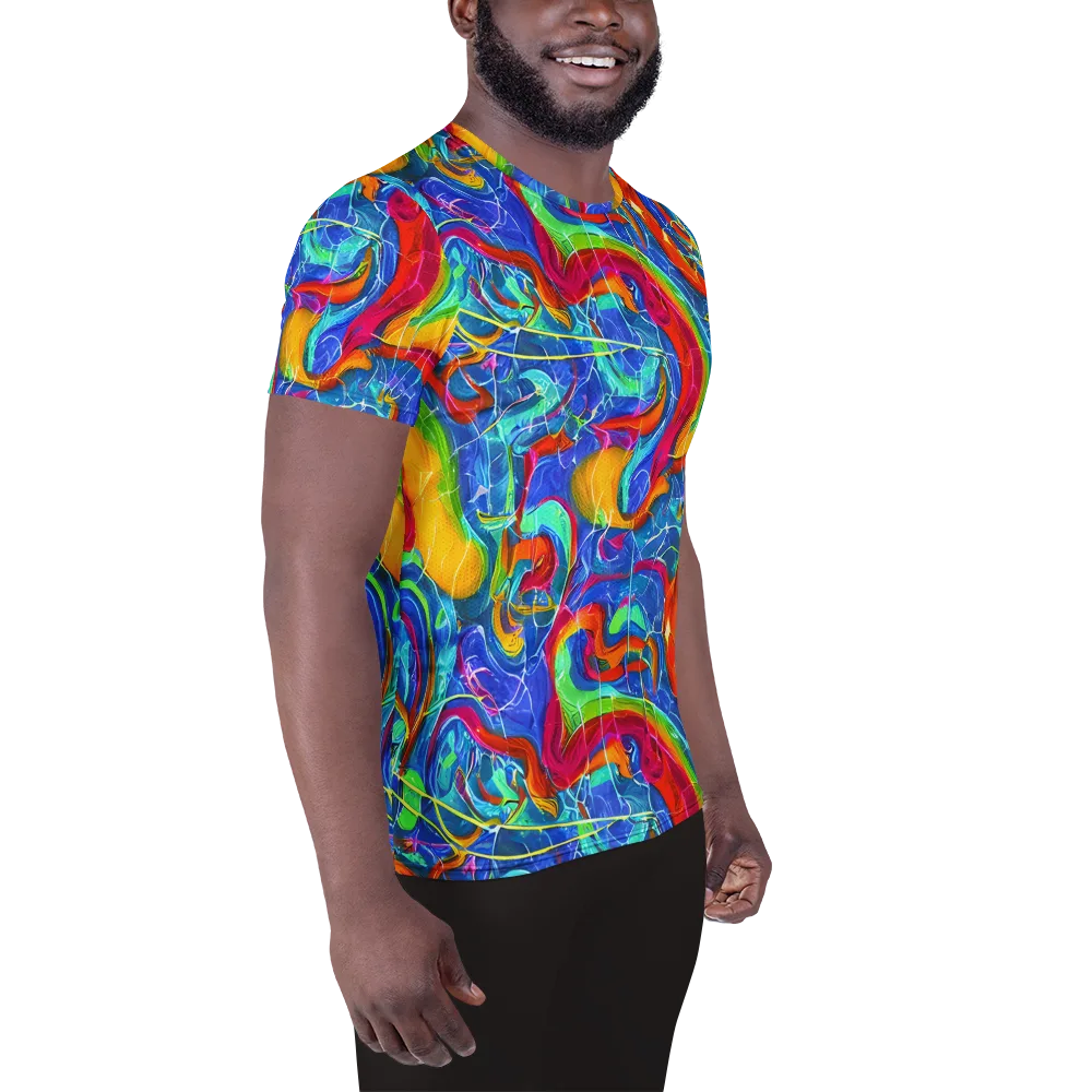 Mosaic Mirage on Men's Athletic T-Shirt — Right