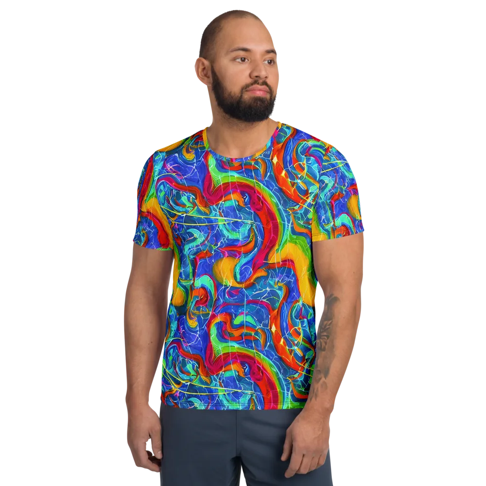 Mosaic Mirage on Men's Athletic T-Shirt — Front