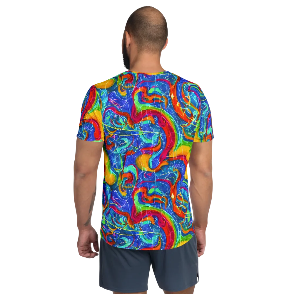Mosaic Mirage on Men's Athletic T-Shirt — Back