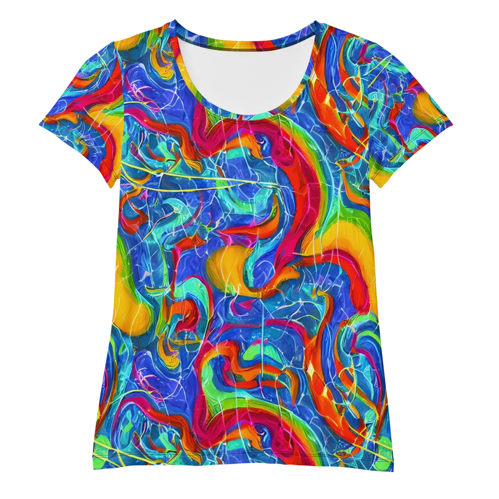 Mosaic Mirage on Women's Athletic T-Shirt — Front