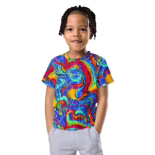 Mosaic Mirage on a Kids Crew Neck T-Shirt