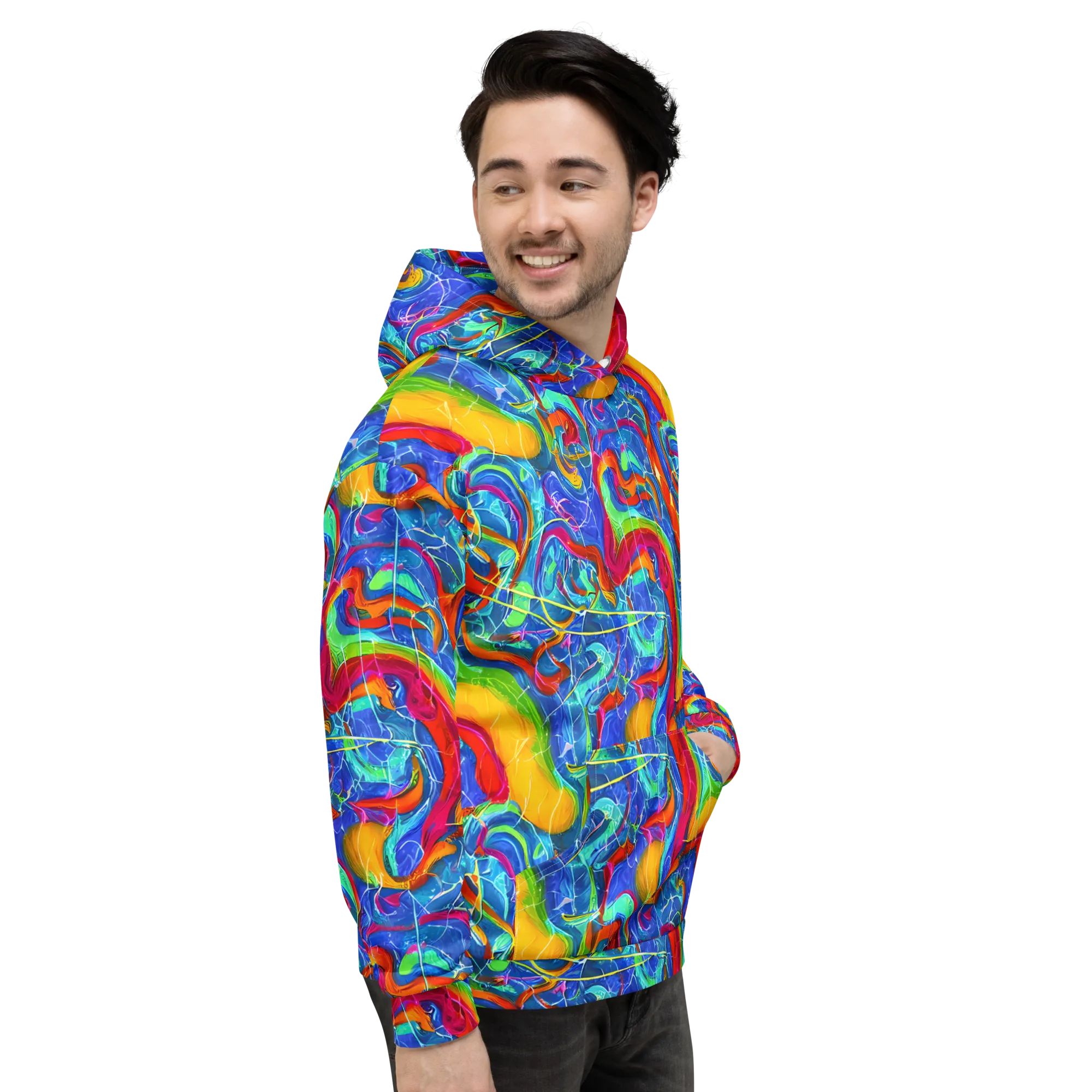 Mosaic Mirage on Hoodie — Right