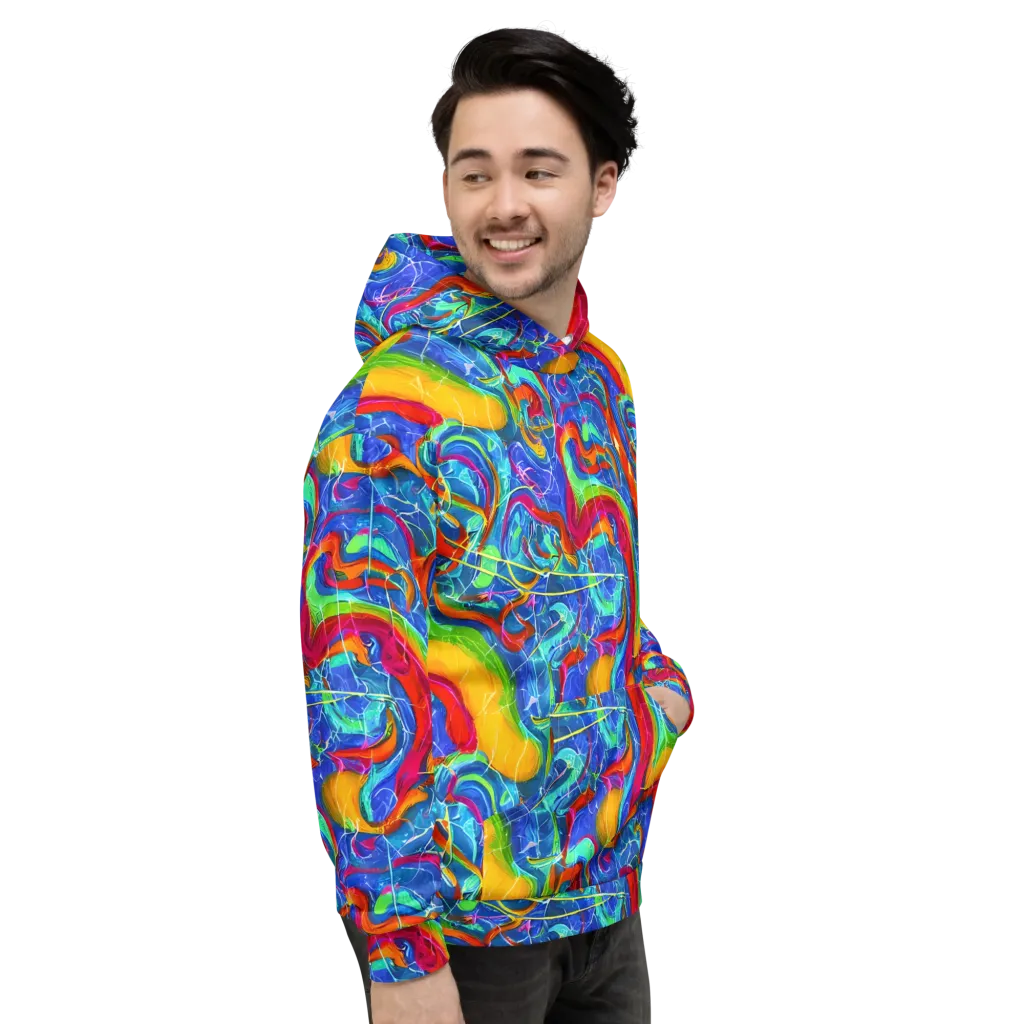 Mosaic Mirage on Hoodie — Right