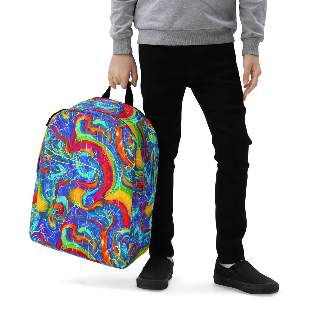 Mosaic Mirage on Minimalist Backpack — Zoomed-in