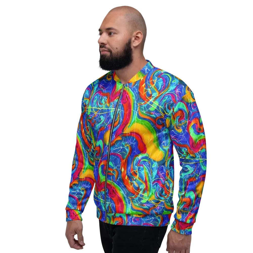 Mosaic Mirage on Bomber Jacket — Left