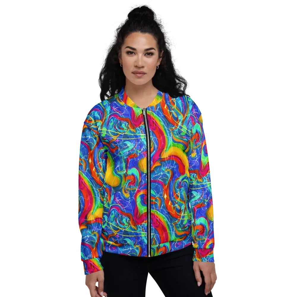 Mosaic Mirage on Bomber Jacket — Front