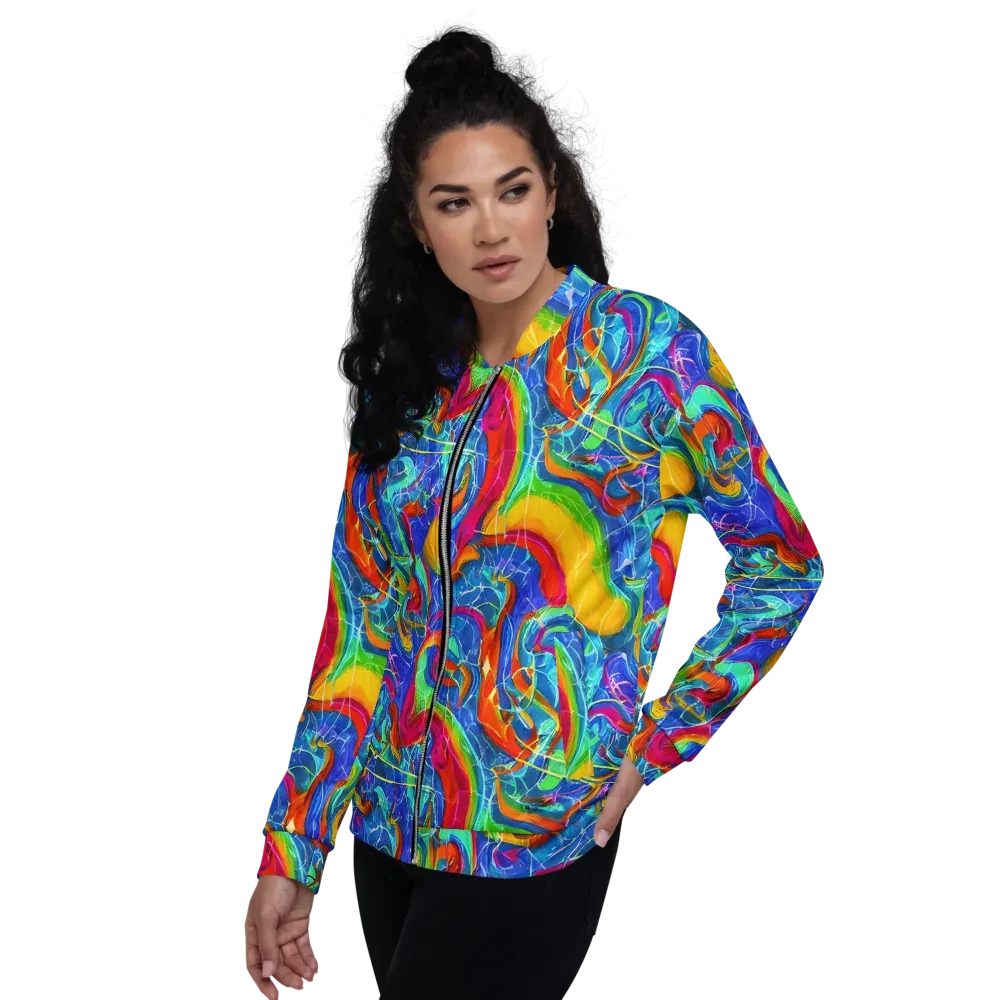 Mosaic Mirage on Bomber Jacket — Left