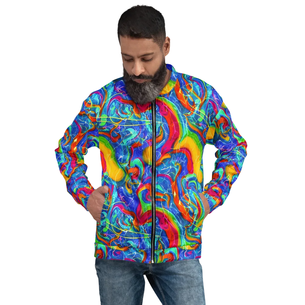 Mosaic Mirage on Bomber Jacket — Front