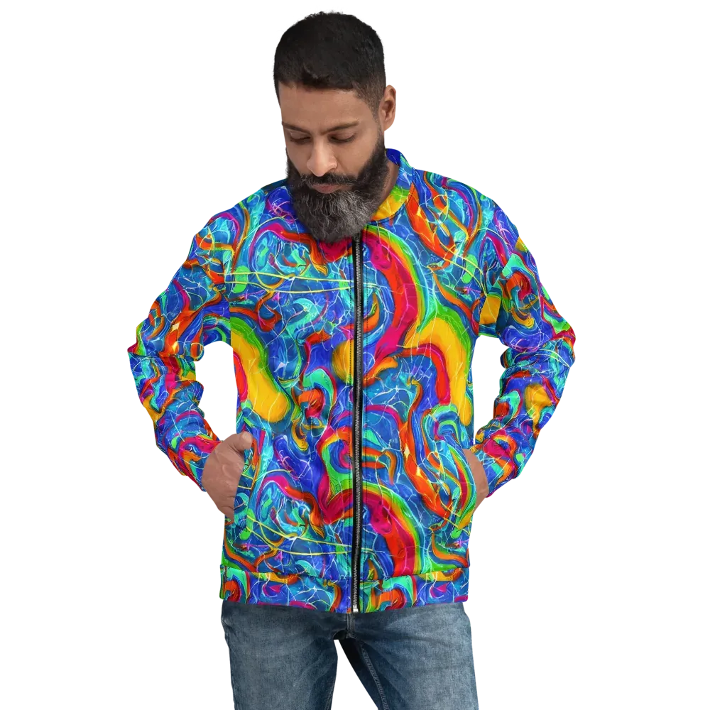 Mosaic Mirage on Bomber Jacket — Front