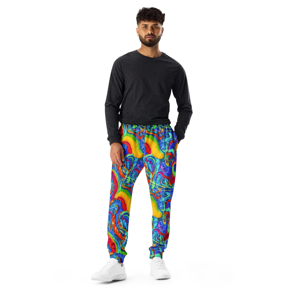 Mosaic Mirage on Men's Joggers — Front