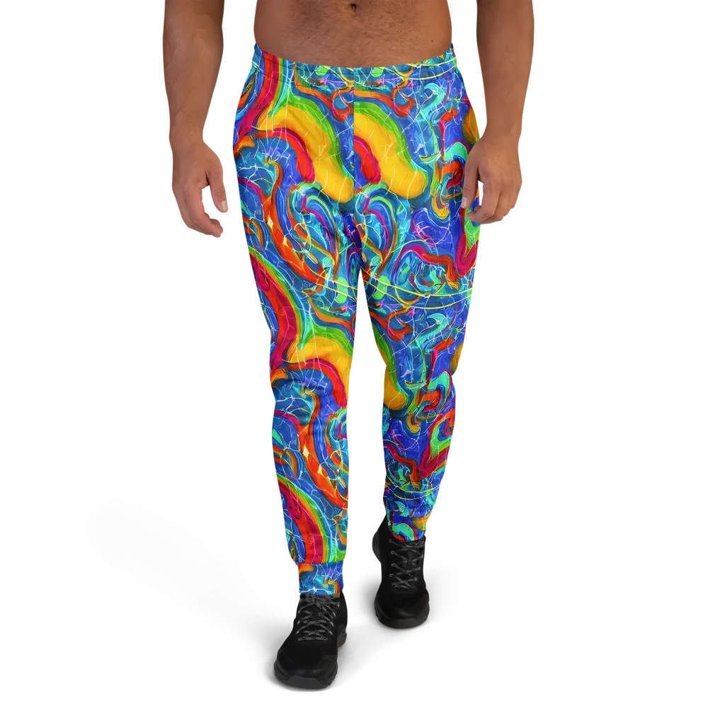 Mosaic Mirage on Men's Joggers — Front