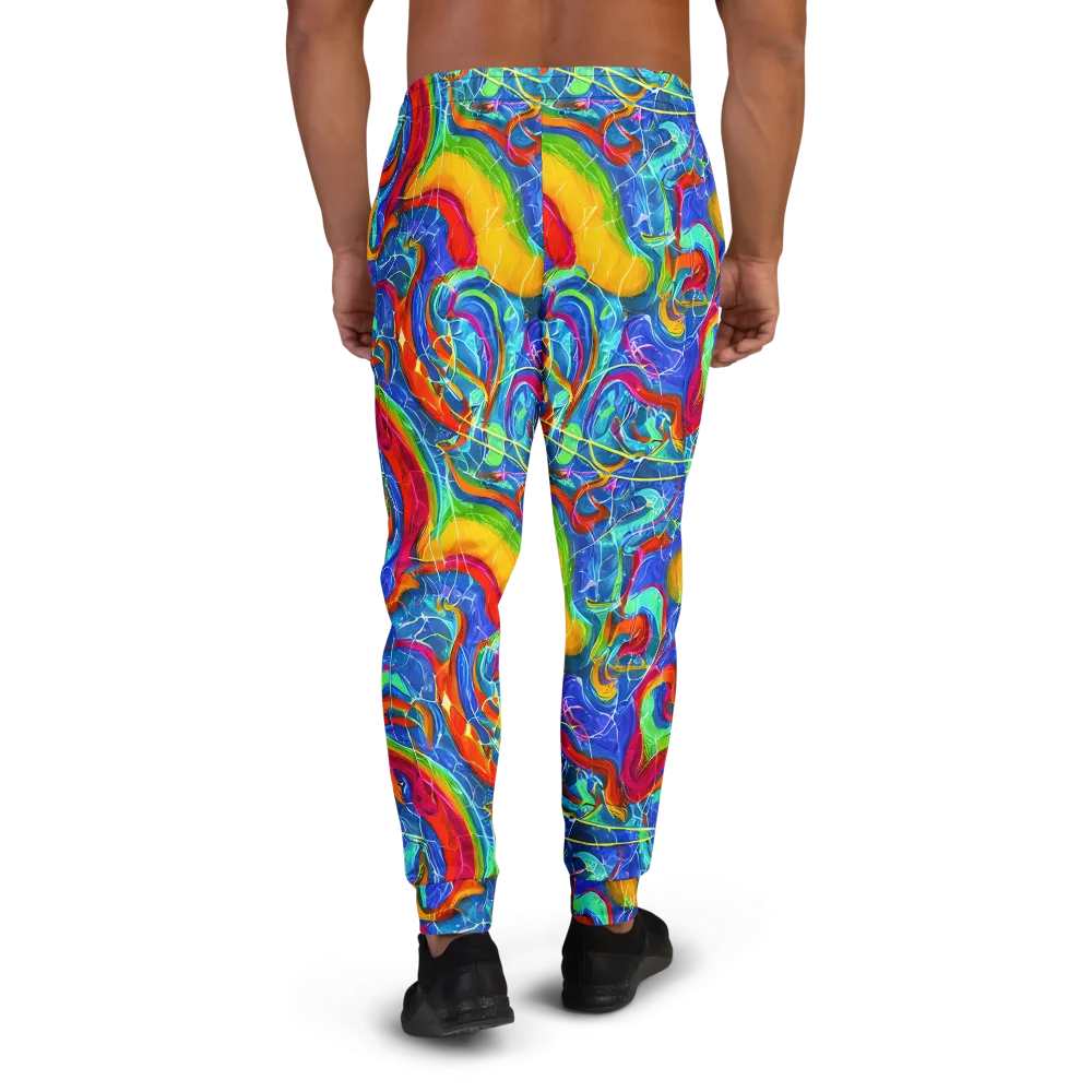 Mosaic Mirage on Men's Joggers — Back