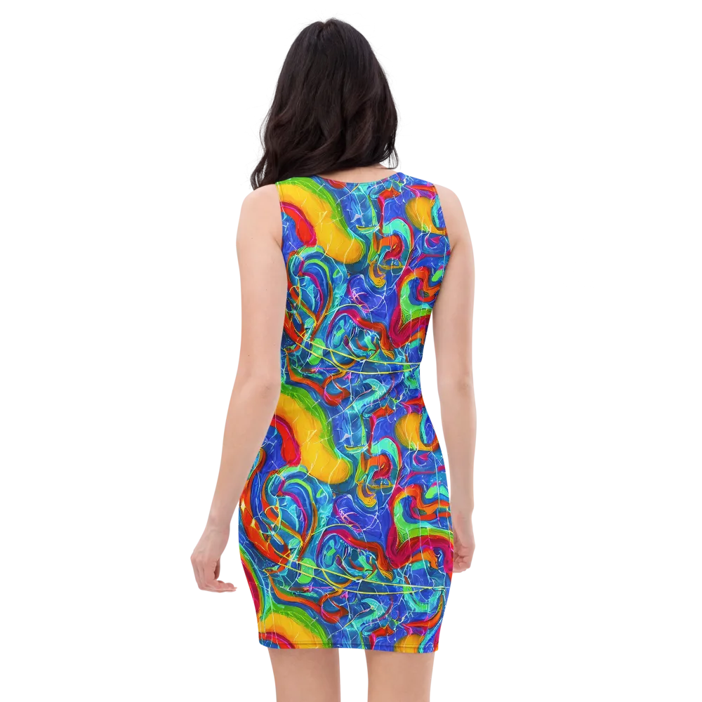 Mosaic Mirage on Bodycon Dress — Back