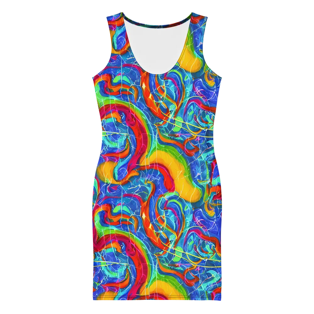 Mosaic Mirage on Bodycon Dress — Front