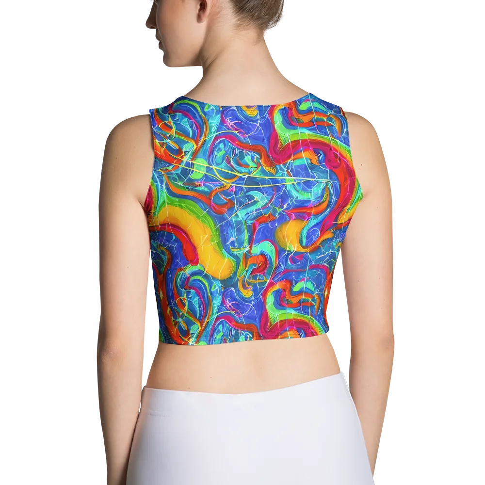 Mosaic Mirage on Crop Top — Back