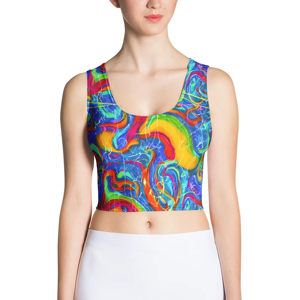 Mosaic Mirage on Crop Top — Front