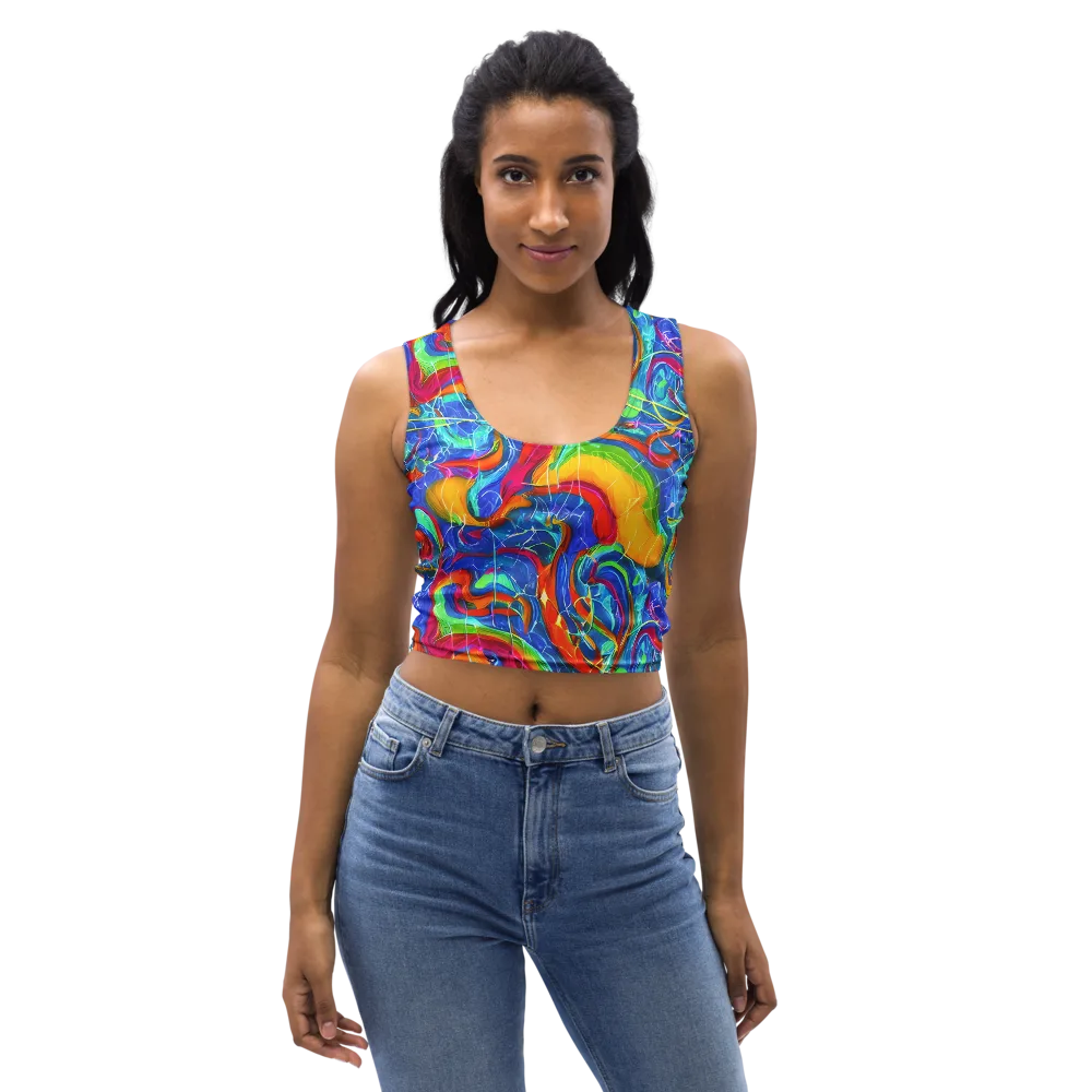 Mosaic Mirage on Crop Top — Front