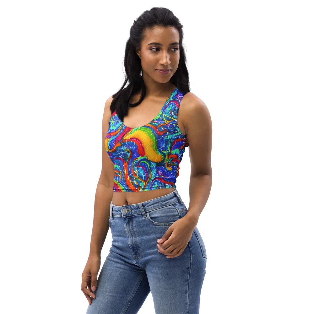 Mosaic Mirage on Crop Top — Left Front