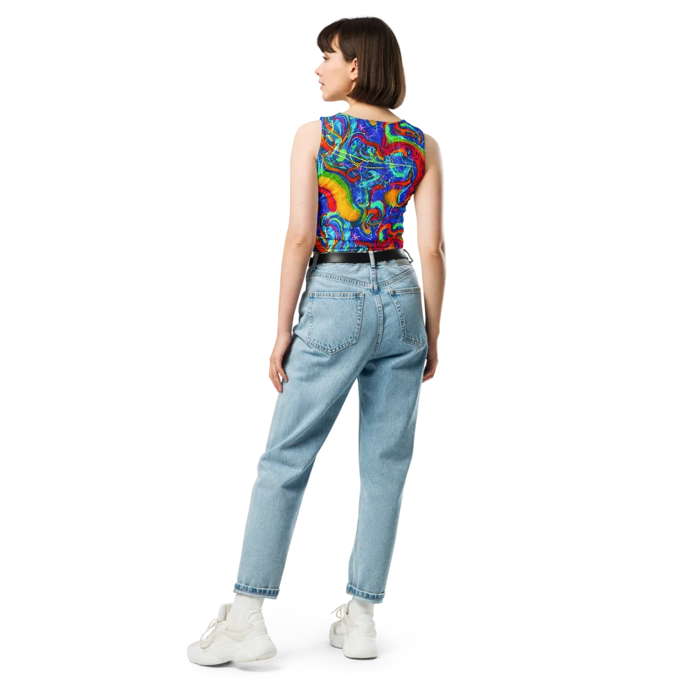 Mosaic Mirage on Crop Top — Back