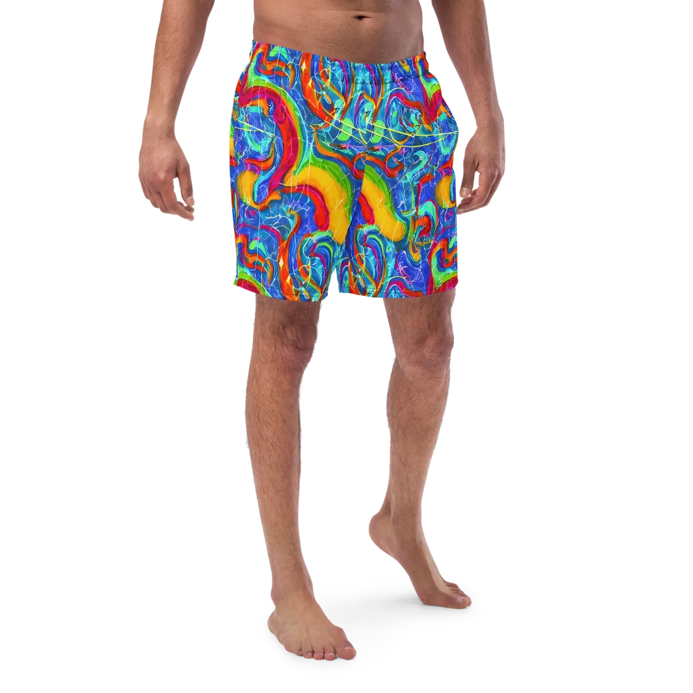 Mosaic Mirage on Swim Trunks — Front