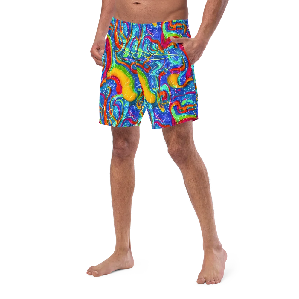 Mosaic Mirage on Swim Trunks — Left Front
