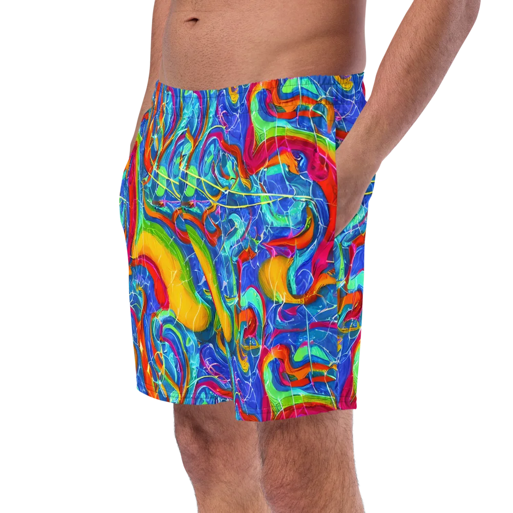 Mosaic Mirage on Swim Trunks — Left Front