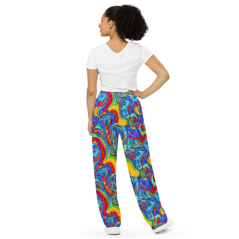 Mosaic Mirage on Wide-Leg Pants — Back