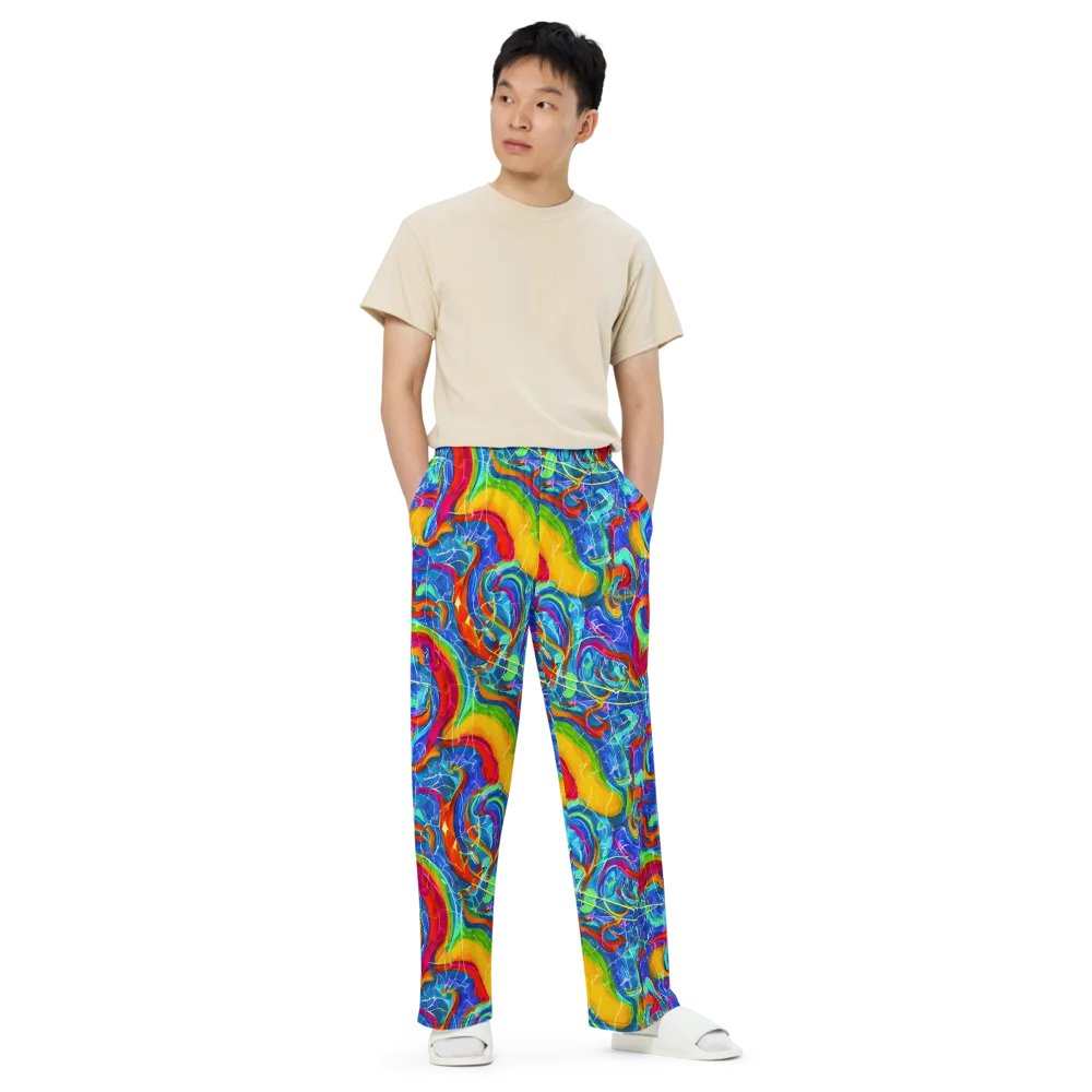 Mosaic Mirage on Wide-Leg Pants — Front