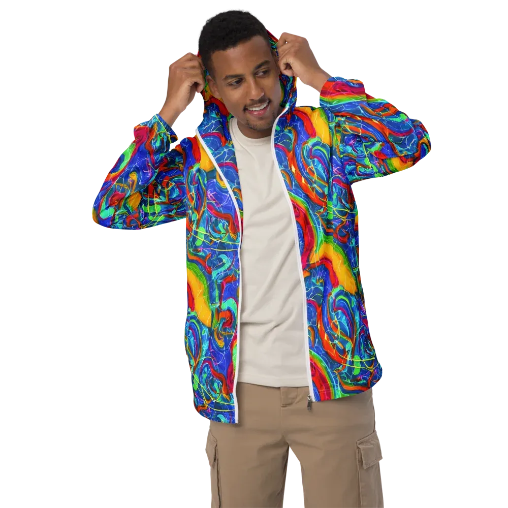 Mosaic Mirage on Men's Windbreaker — Front