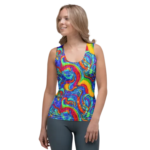 Mosaic Mirage on a Women's Tank Top