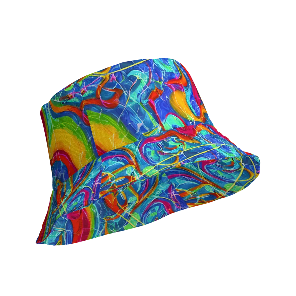 Mosaic Mirage on Reversible Bucket Hat — Product details Outside
