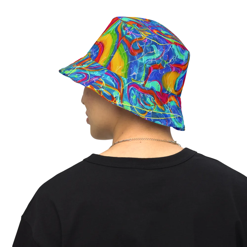 Mosaic Mirage on Reversible Bucket Hat — Back Inside