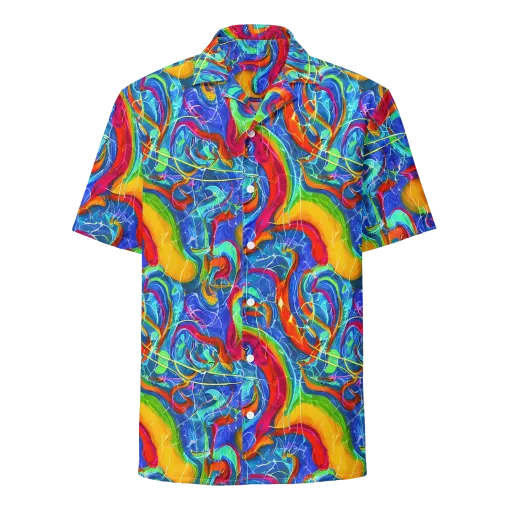 Mosaic Mirage on a Button Shirt