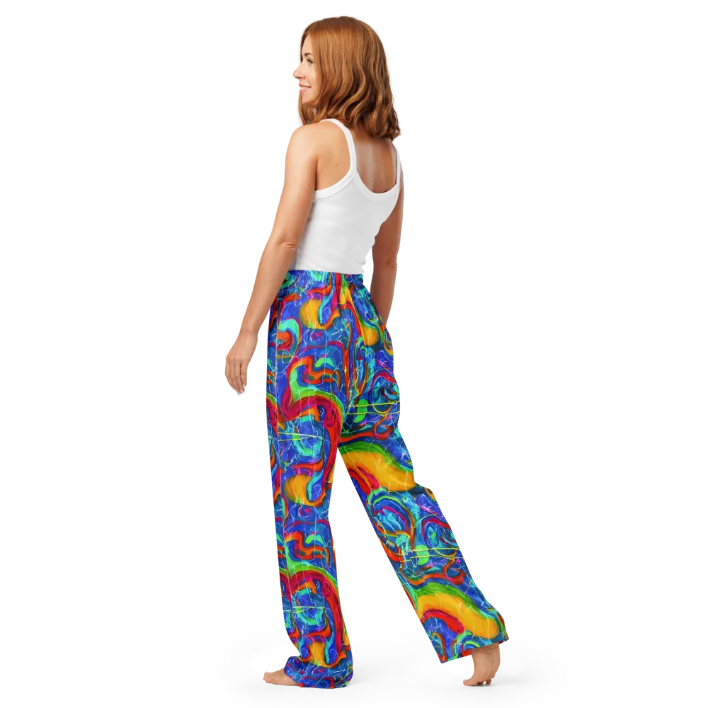 Mosaic Mirage on Women's Pajama Pants — Back