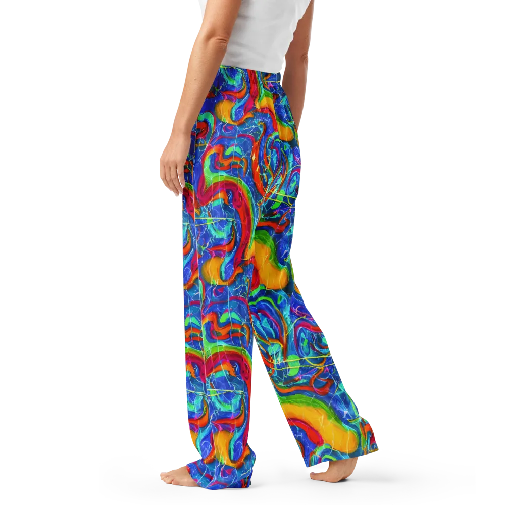 Mosaic Mirage on Women's Pajama Pants — Left