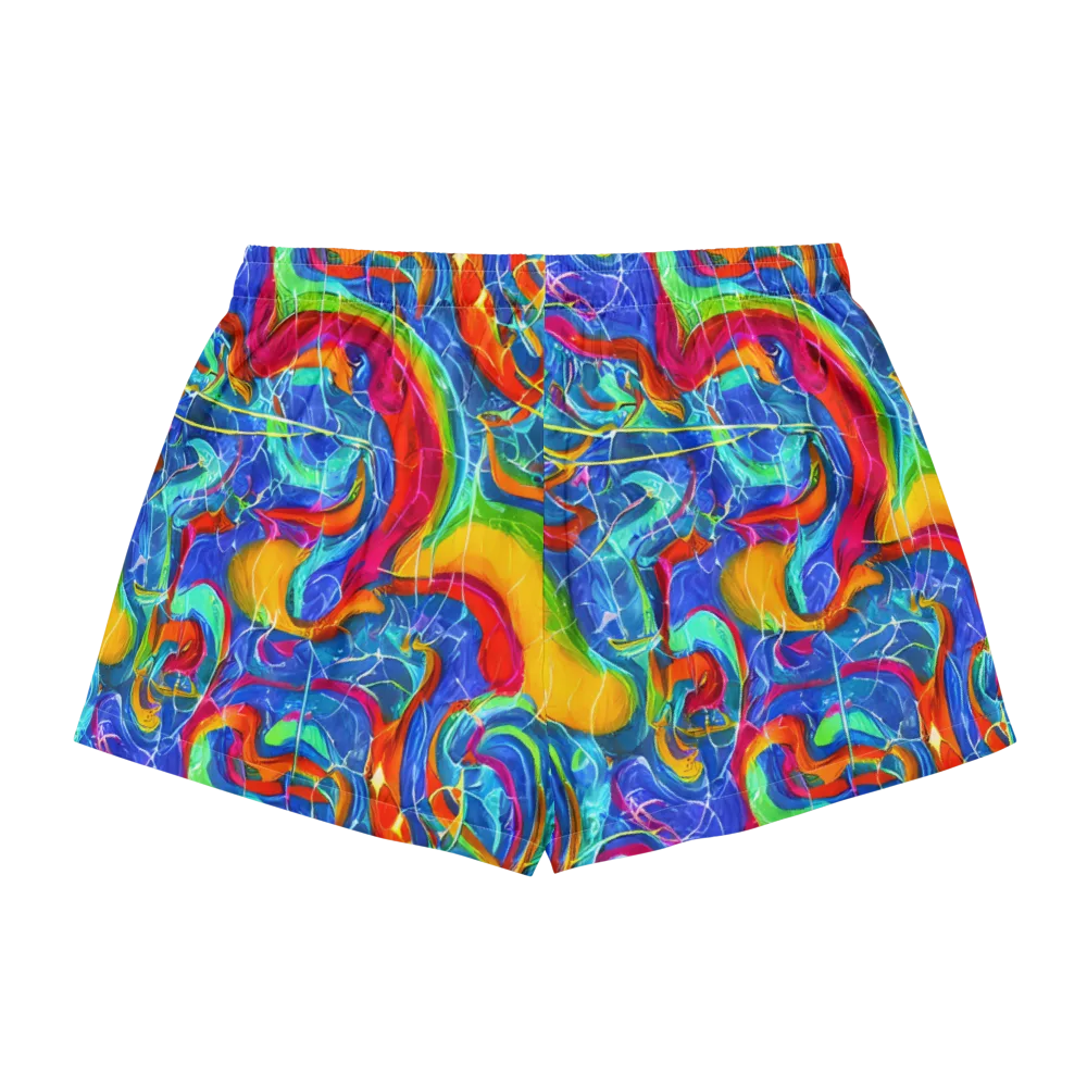 Mosaic Mirage on Women's Pajama Shorts — Back