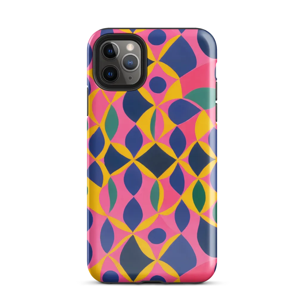 Neon Petal Grid on Tough Case for iPhone® — Front