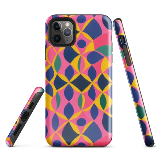 Neon Petal Grid on a Tough Case for iPhone®