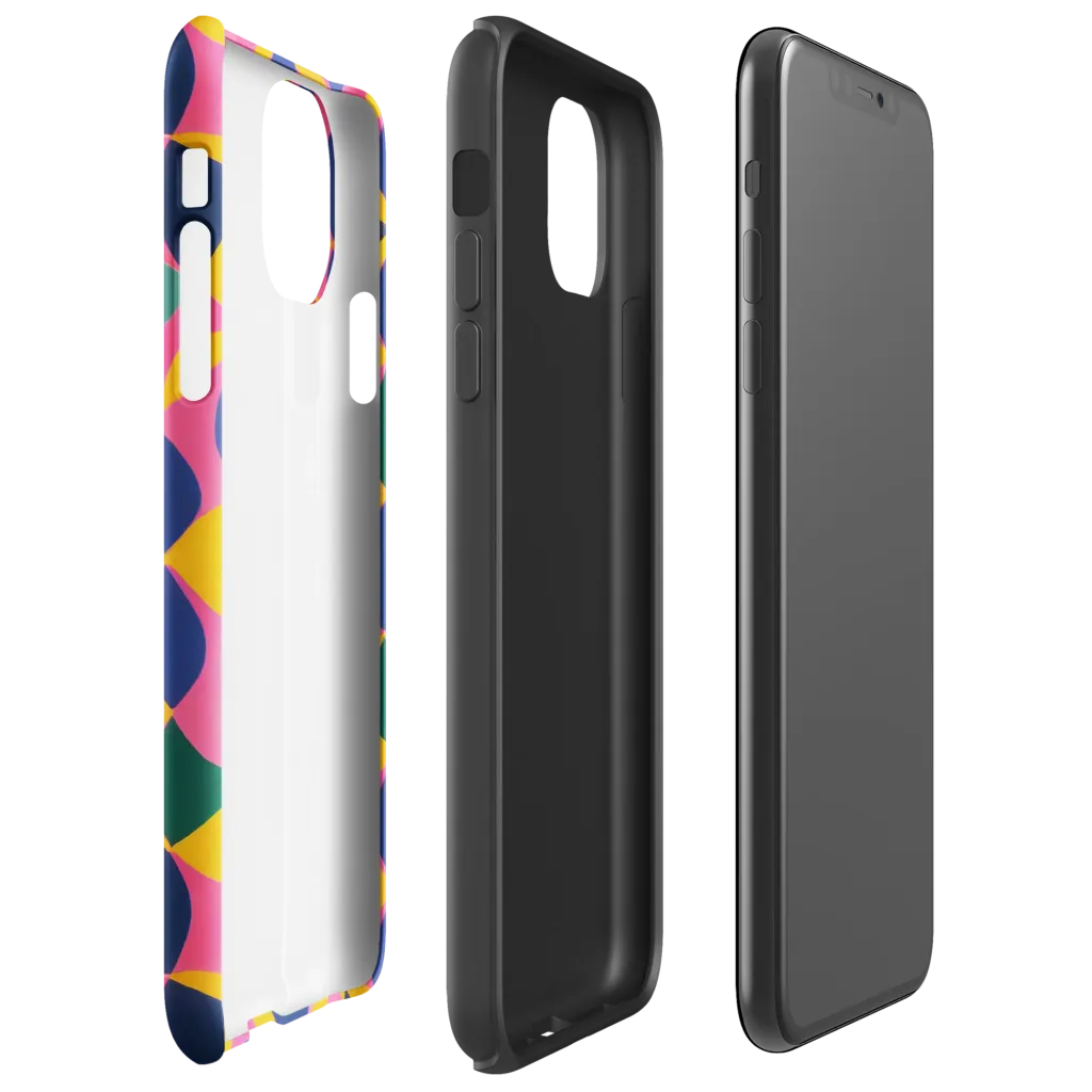 Neon Petal Grid on Tough Case for iPhone® — Right