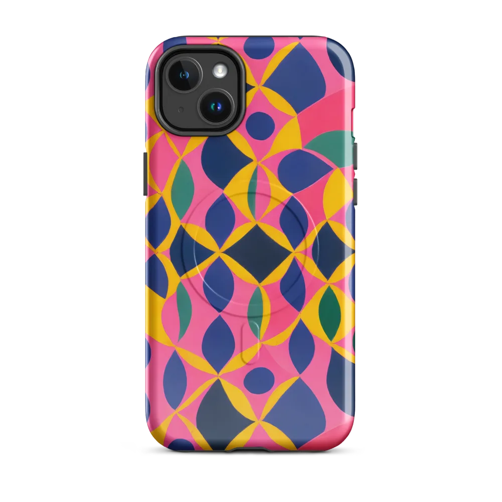 Neon Petal Grid on MagSafe Tough Case for iPhone® — Front