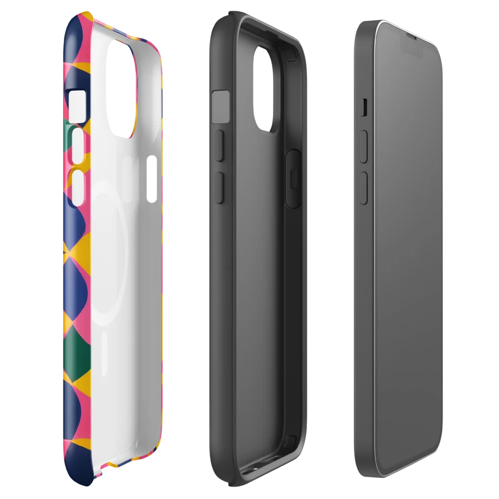 Neon Petal Grid on MagSafe Tough Case for iPhone® — Front