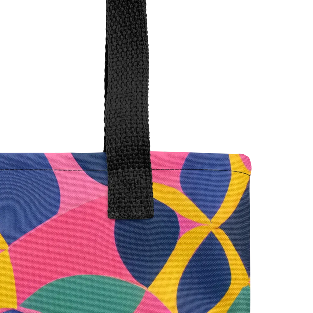 Neon Petal Grid on Tote Bag — Product details