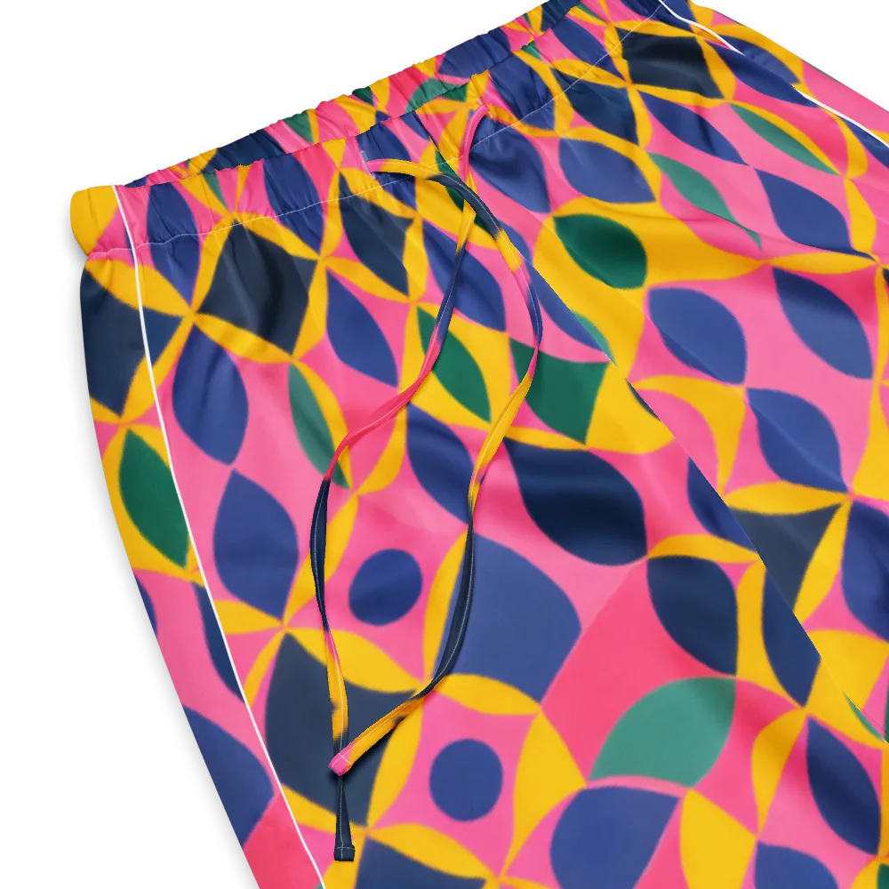 Neon Petal Grid on Women's Pajama Pants — Product details