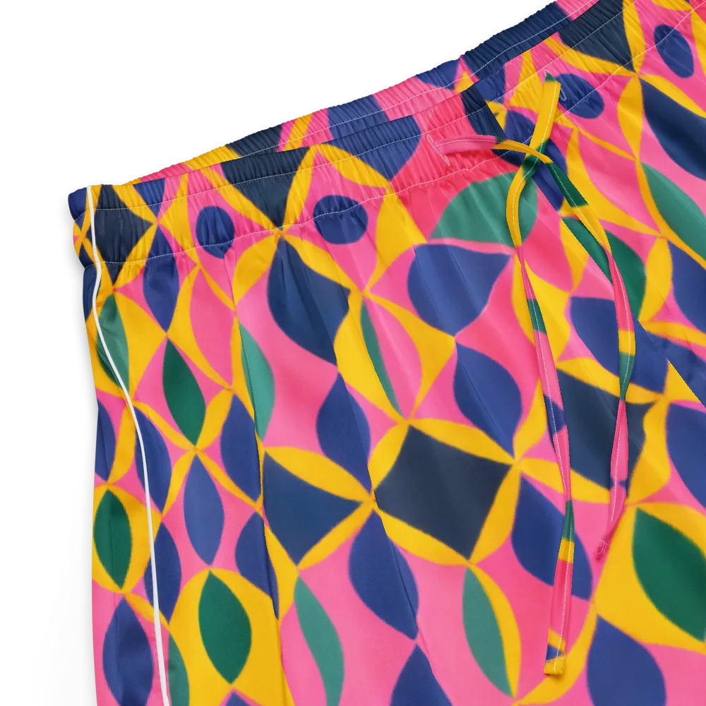 Neon Petal Grid on Women's Pajama Shorts — Product details