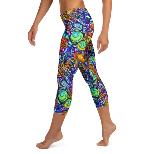 Orbiting Brilliance on a Capri Leggings